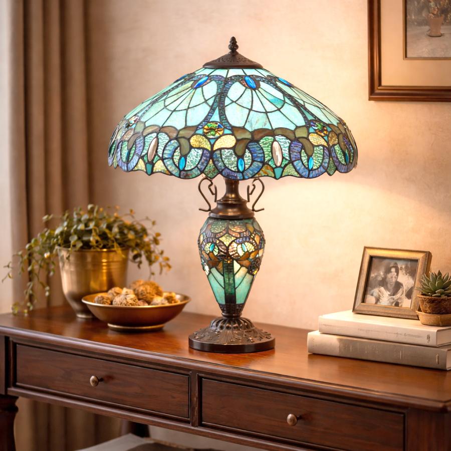 Aurelia Azure Tiffany Lamp